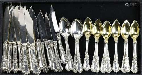 (lot of 35) Gorham Old Baronial sterling silver partial