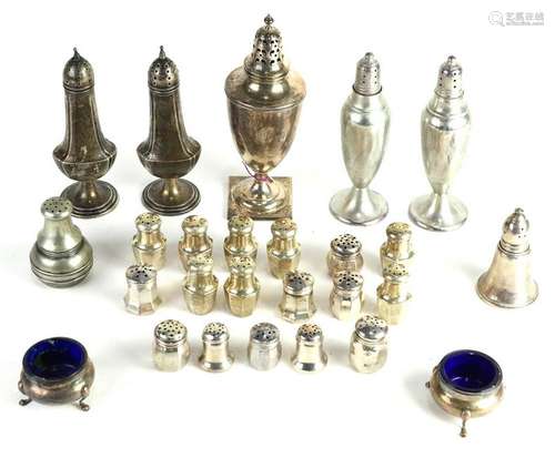 (lot of 26) Sterling salt and shaker lot