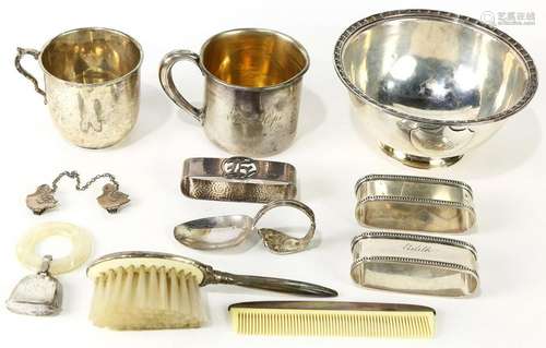 (lot of 11) Miscellaneous Webster sterling child's