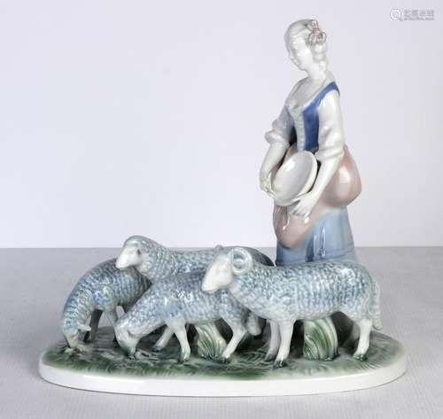 Gerald Porcelain figural group depicting a provincial