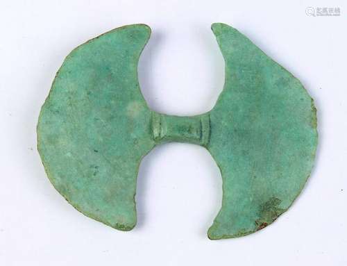 Greek style bronze votive double axe head