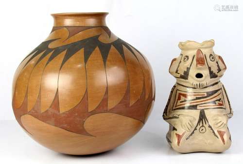 (lot of 2) Casa Grandes contempory pottery group