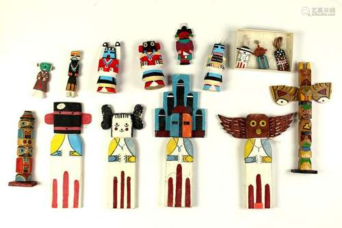 (lot of 15) Southwest Native American Kachina group