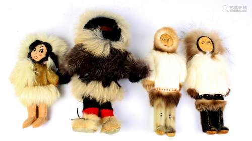 (lot of 4) Eskimo / Inuit doll group