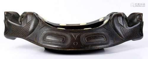 Pacific Northwest Tlingit or Haida carved wood grease