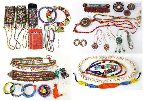 (lot of approx. 25) Beaded ethnographic articles, 20th