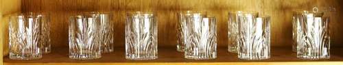 (lot of 12) Cut glass tumblers