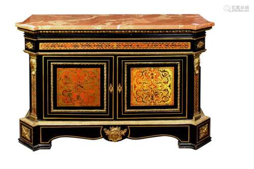 Napoleon III style ebonized and boulle decorated parlor