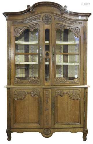 French Provincial carved oak buffet