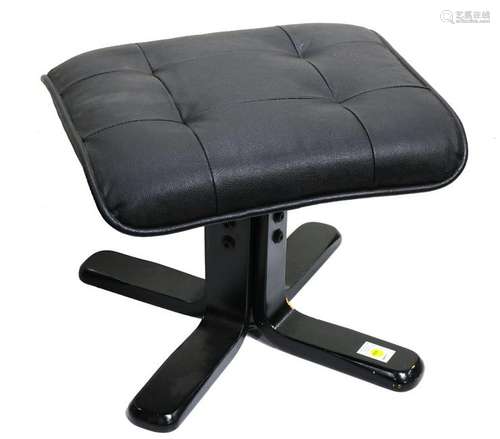 Modern office chair with ottoman executed in black