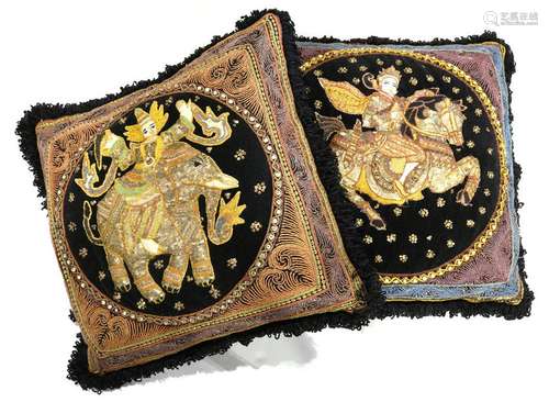 Burmese kalaga pillow