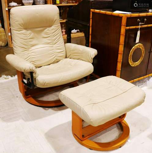 Ekornes stressless lounge chair and ottoman