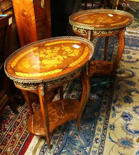 Louis XV inlaid occasional tables