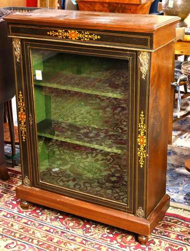 Napoleon III gilt metal mounted marquetry meuble