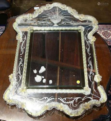 Venetian glass framed mirror