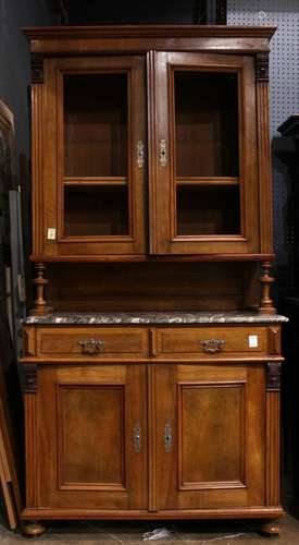 Neoclassical style stepped back hutch