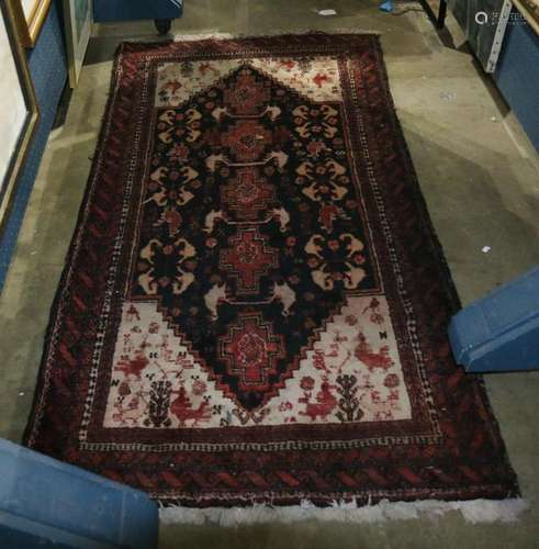 Southwest Persian rug with birds