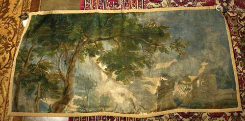 Flemish style scenic tapestry