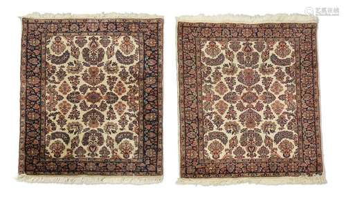 (lot of 2) Indo Sarouk carpets