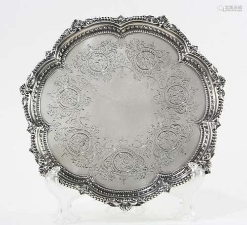 Victorian sterling salver, Martin, Hall & Co., London,