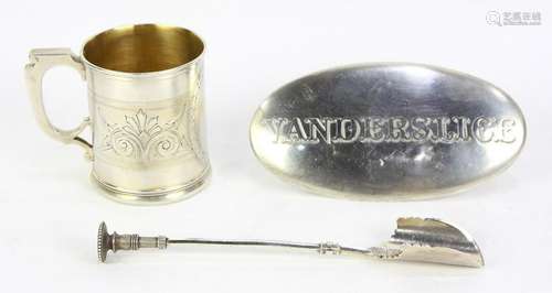 (lot of 3) W. K. Vanderslice (1858-1908) silver lot