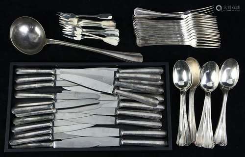 (lot of 62)Christofle Palme stainless flatware service