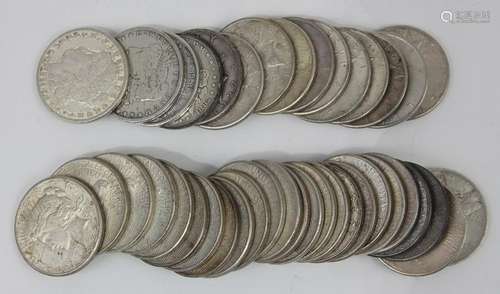 (lot of 40) Silver dollars made up of (36) Peace