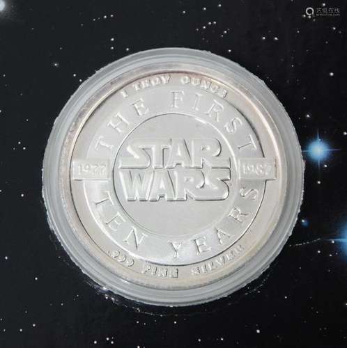 Star Wars 7 ounce sterling silver commemorative medal