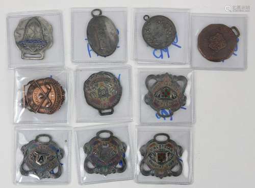 (lot of 10) Sterling silver golf medals