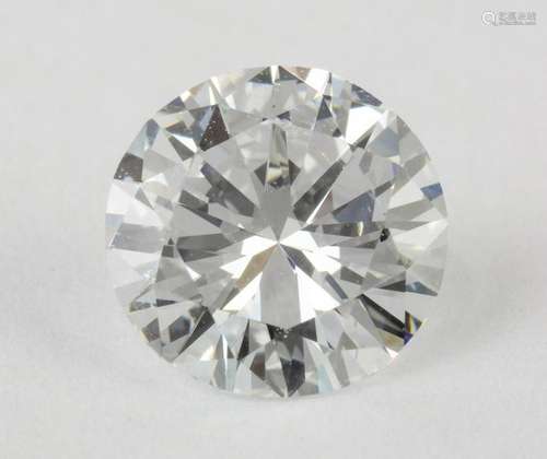 Unmounted round brilliant-cut diamond