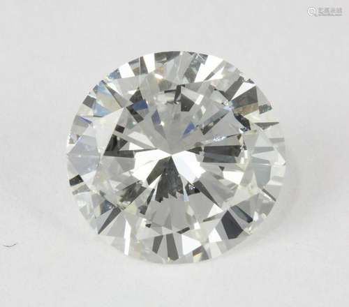 Unmounted round brilliant-cut diamond