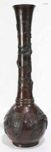 Japanese Bronze Vase, Meiji