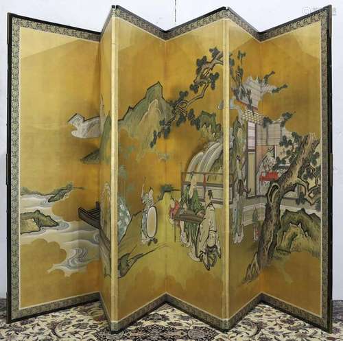 Japanese Six-panel Byobu Screen, Edo period