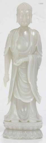 Chinese Pale White Carved Hardstone Figure