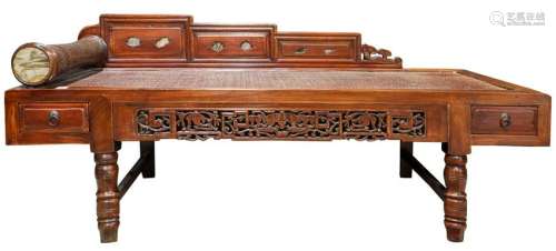 A Chinese Elmwood Daybed