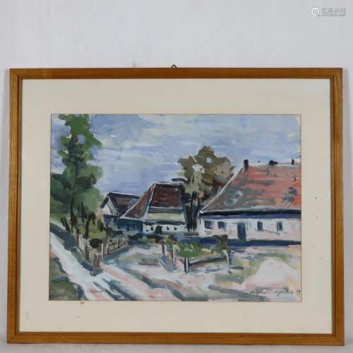 Aegeter, August (1878 - 1971 Basel) - Dorfansicht,…