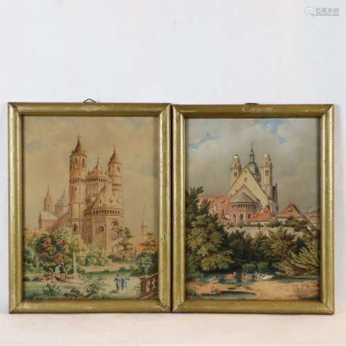 Grüner, Oskar (1867 Wien–1921 ebd.) - Zwei Ansicht…