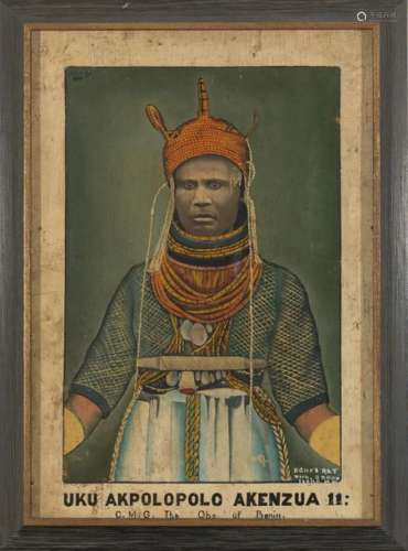Portrait de Uku Akolopolo Akenzua II Oba of Benin …
