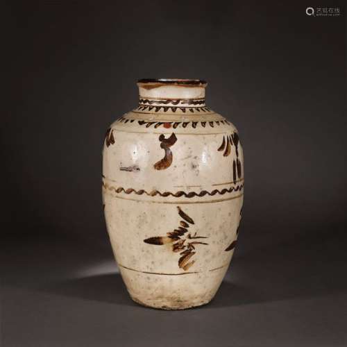 Impressive Cizhou wine vessel, glazed ceramics, en…