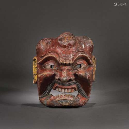 Noh Theatre wooden mask, Meiji Era, Japan, the end…