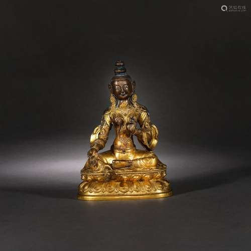 Bronze statuette of Goddess Tara, Tibet, 18th cent…