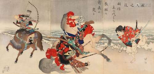 Sato Tsugunobu killed by Noritsune's arrow in the …