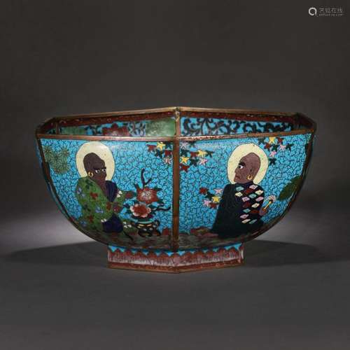 Impressive cloisonné bronze vessel with the dragon…