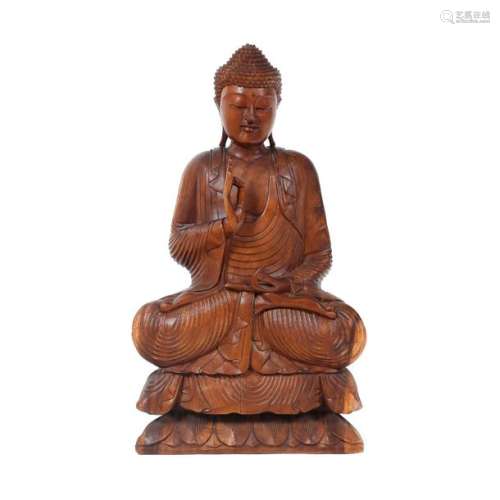 Exotic wood Buddha statuette, Thailand