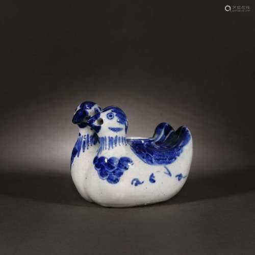 Porcelain double duck water dropper, Ming Dynasty,…