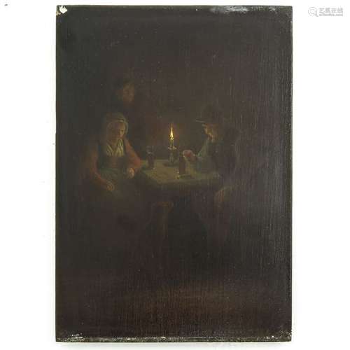 An 18th 19th Century Oil on Panel