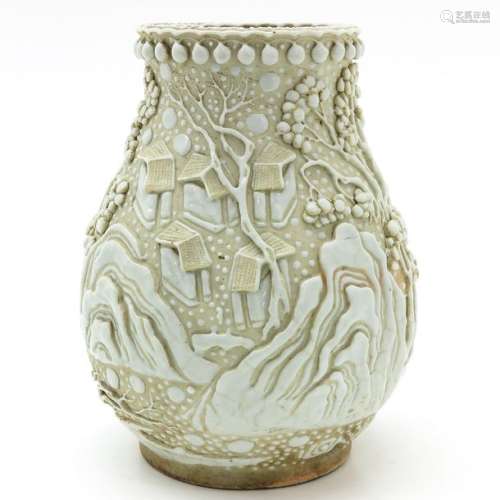 A Chinese Blanc de Chine Vase