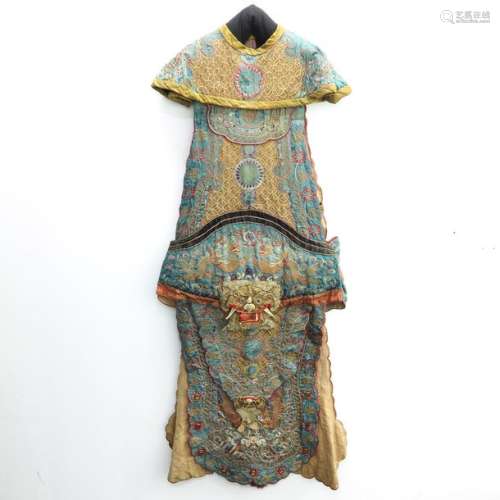 A Fine Chinese Silk Embroidred Dress