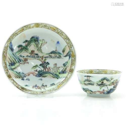 A Chinese Cup and Saucer