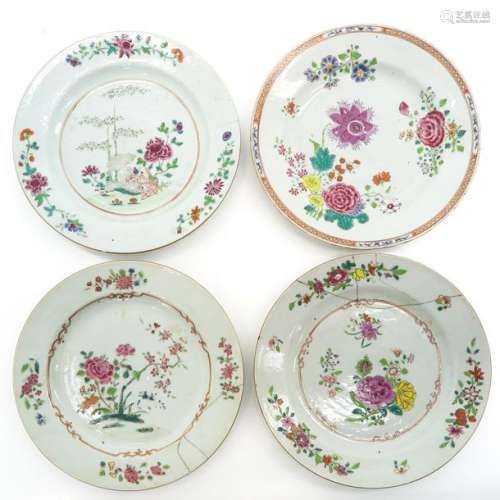 A Collection of Famille Rose Plates